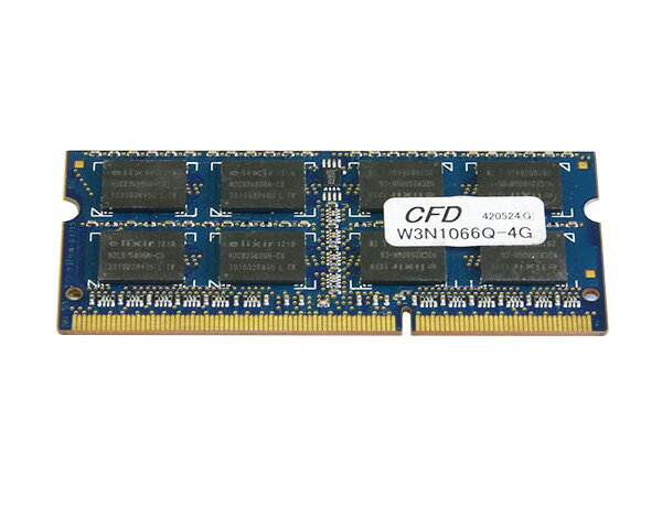 W3N1066Q-4G CFD 4GB PC3-8500 DDR3-1066 SO-DIMM 204pin Elixir M2S4G64CB8HG5N-BE【中古】