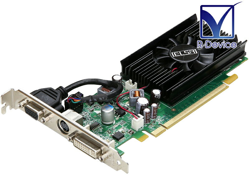 ELSA Technology GeForce 8400 GS 256MB D-Sub 15-Pin/Dual-Link DVI-I PCI Express 2.0 x16 GLADIAC 584 GS LP V2.0【中古ビデオカード】