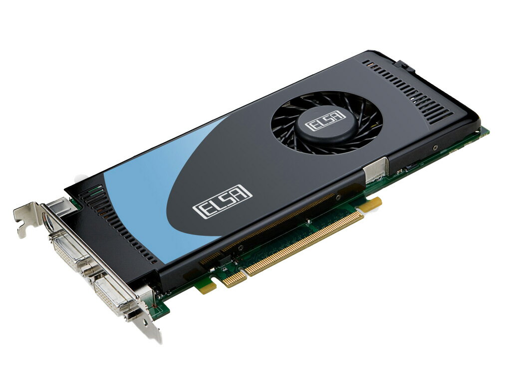 ELSA GLADIAC 796GT Geforce 9600GT 512MB DDR3 DVI-Ix2/HDTV GD796-512EBGT【中古】