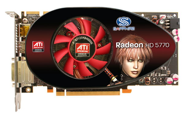 SAPPHIRE RADEON HD 5770 1G 128BIT GDDR5 Channel Version 21163-10-20R【中古】