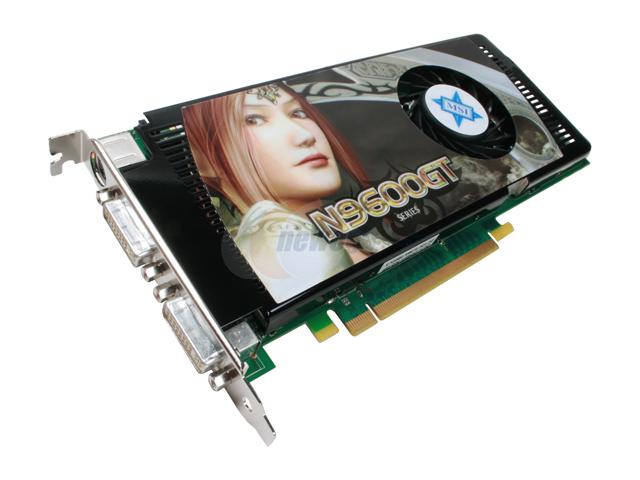 MSI GeForce 9600 GT 512MB DDR3 N9600GT-T2D512-OC【中古グラフィックボード】