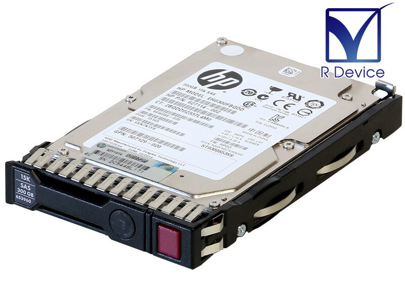 627114-002 HP 300GB 2.5インチ/Serial Attached SCSI/15000rpm Seagate Technology LLC Savvio 15K.3 ST9300653SS マウンタ付【中古ハードディスク】