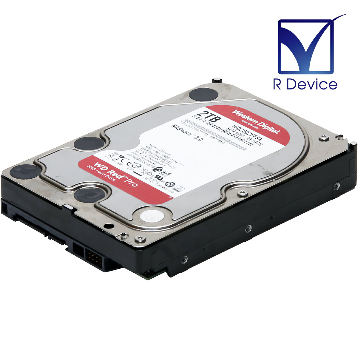 WD2002FFSX-68PF8N0 Western Digital Corporation 2.0TB 3.5インチ/Serial ATA/7200rpm WD Red Pro NAS Hard Drive【中古ハードディスク】