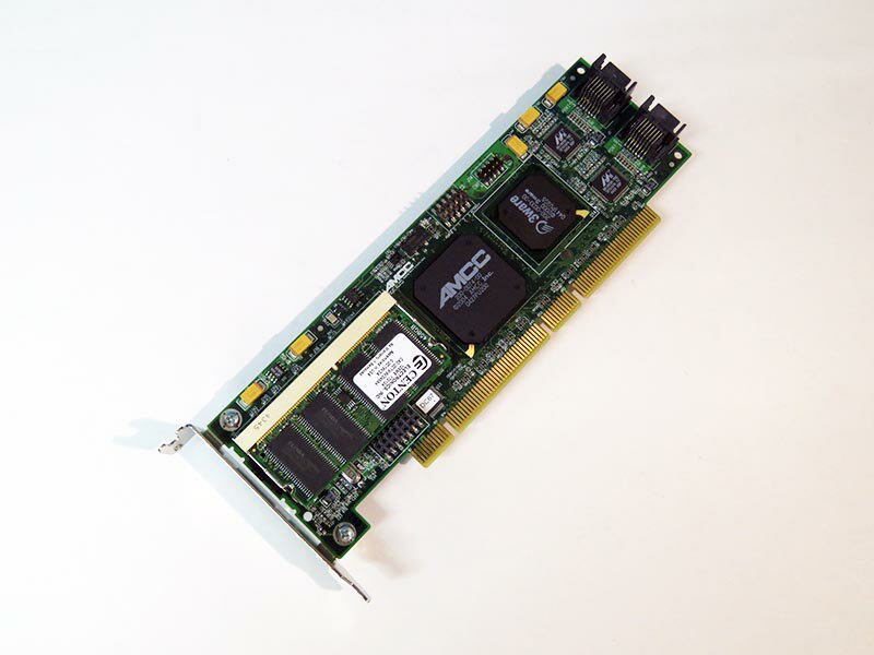 700-0159-00 3Ware 4ch SATA RAIDコントローラー PCI-X LowProfile 128MB【中古】