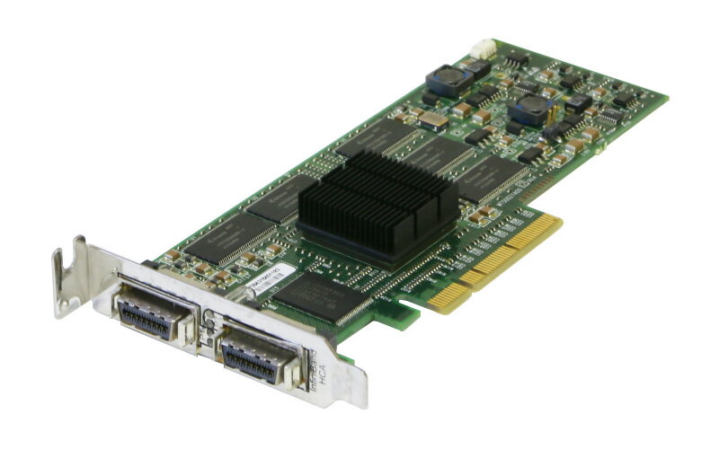 7104-HCA-128LPX-DDR Cybernetech InfiniBand ホストバスアダプタ Dual-Port PCI-Express x8【中古】