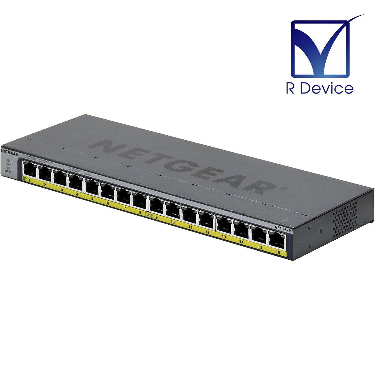 GS116PP Netgear ギガビット 16ポート 法人向 アンマネージスイッチ【中古】