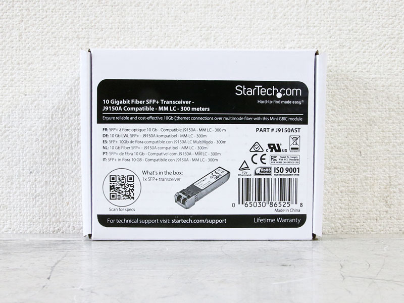 J9150AST StarTech 10ギガビットSFP+光トランシーバモジュール HP製J9150A互換品【未使用品】