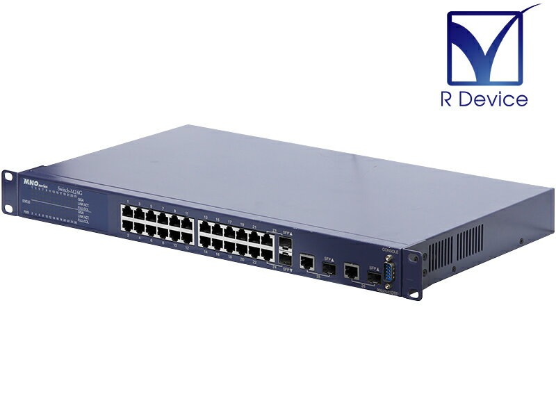 MNO Switch-M24G MN26240 TOA Corporation L2Gスイッチ 24ポート Version 2.0.1.26 初期化済 ラックマウント金具付属【中古】