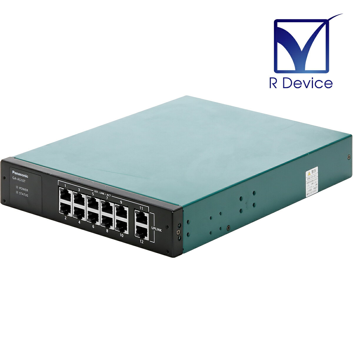 Panasonic GA-AS10T PN25101 ASシリーズ レイヤ2 スイッチングハブ 12ポート ファンレス/19インチラックマウント用金具付属/初期化済