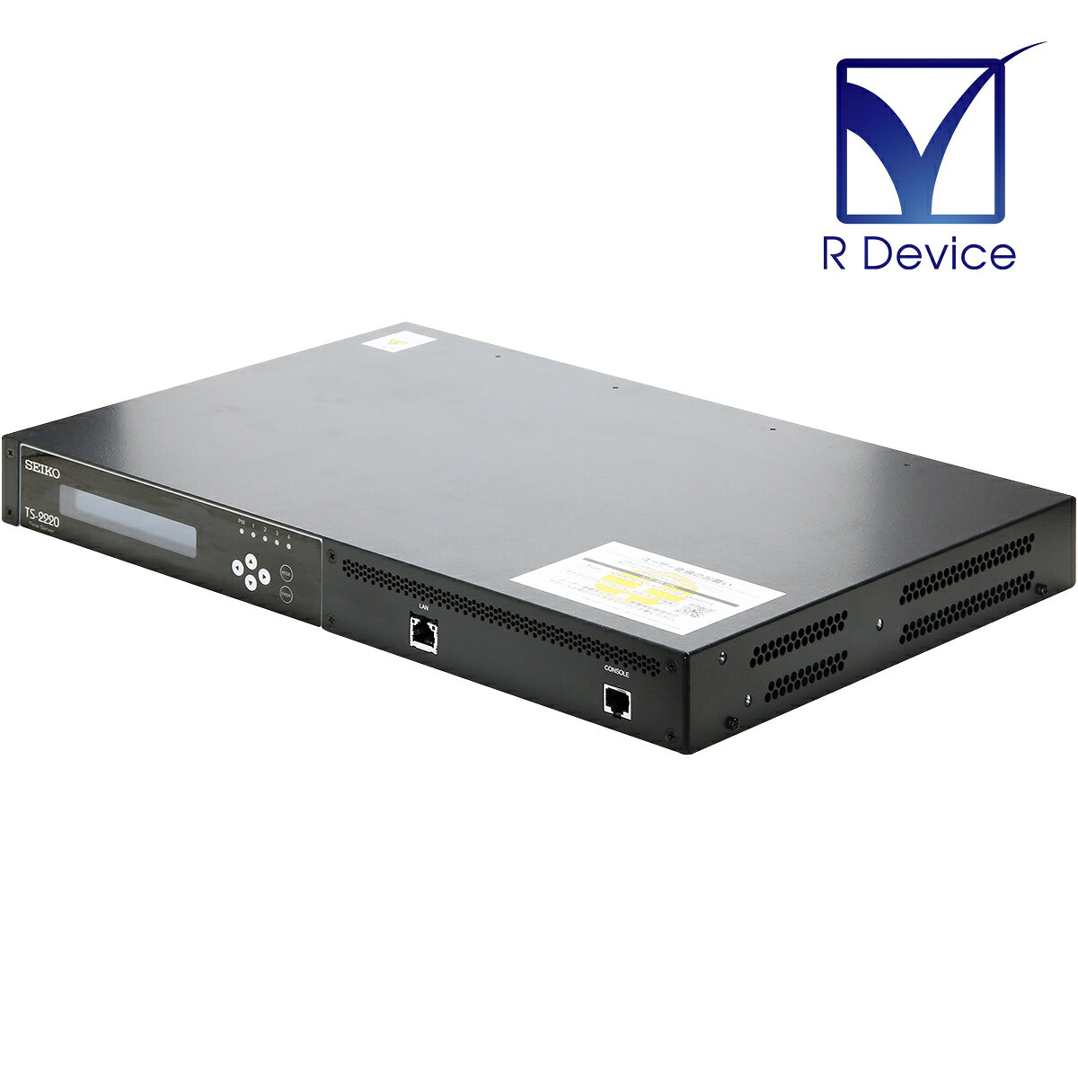Seiko Solutions - TS-2220-10 タイムサーバー NTP GNSS, Version 2.0.0, ラックマウントキット付属, 初期化済 動作確認済 中古品 です。 ライセンス は、保証対象外 です。 設定は、工場出荷時に 初期化済 です。 取扱説明書 GNSSアンテナ 接続ケーブル 等は、付属していません。 キズ 汚れ 経年による使用感 等がございますことを、予めご了承ください。 ユーザー登録の手続き、ライセンスの更新が必要な場合はお客様自身で正規代理店にご依頼いただくことになります。 事業者名 Seiko Solutions Inc. - セイコーソリューションズ株式会社 Model TS-2220-10 Board Type TS-2220 Time Source NTP GNSS System Version 2.0.0 LANインターフェース 10BASE-T/100BASE-TX/1000BASE-T - 1ポート 時刻修正方式 GPS QZSS GLONASS Galileo GNSSアンテナ 別売 外形寸法 (W) 425.5 mm 外形寸法 (D) 280 mm 外形寸法 (H) 44 mm ラックサイズ 1U 質量 3.1 kg 付属品 ラックマウントキット 電源ケーブル