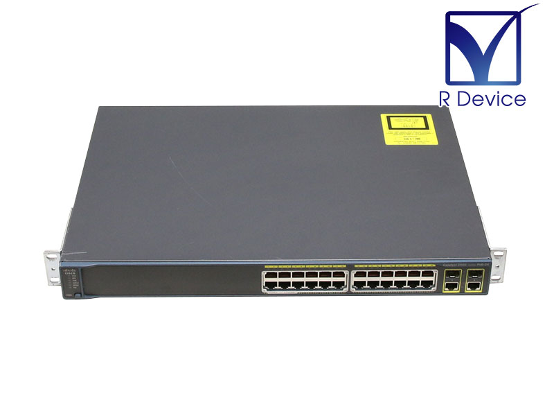 Catalyst 2960-24PC-L Cisco Systems 10/100 PoEポート x24/デュアルパーパスポート x2 1000/SFP 初期化済み【中古】