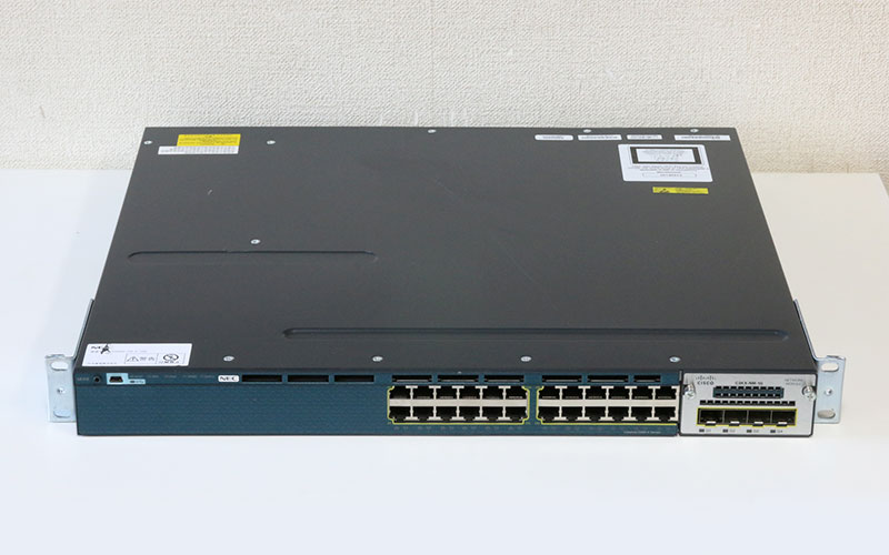 Cisco Systems 3560X-24T-E シリーズスイッチ WS-C3560X-24T-E V06 ver15.0(2)SE6/電源ユニット *2/C3KX-NM-1G搭載 初期化済み【中古】