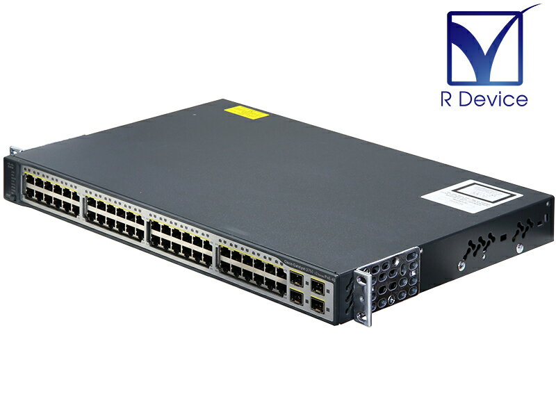 Catalyst 3750 v2 WS-C3750V2-48PS-S V08 Cisco Systems 10/100 PoE *48/SFP *4 12.2(50)SE5 初期化済【中古スイッチ】