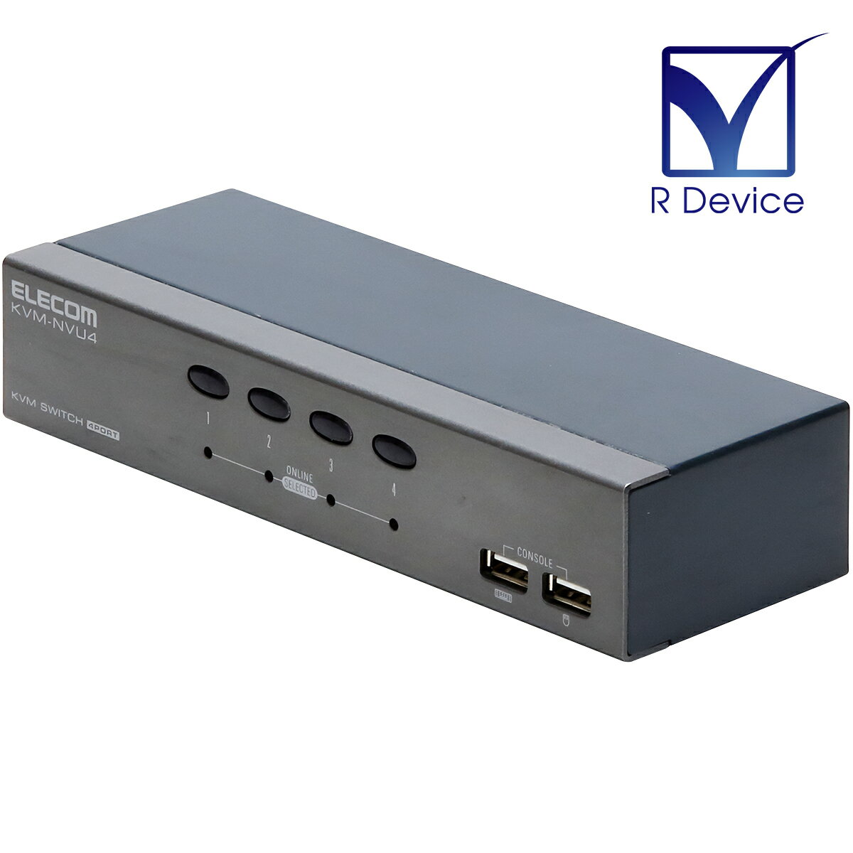 KVM-NVU4 ELECOM USB対応 パソコン切替器 4台切替【中古】