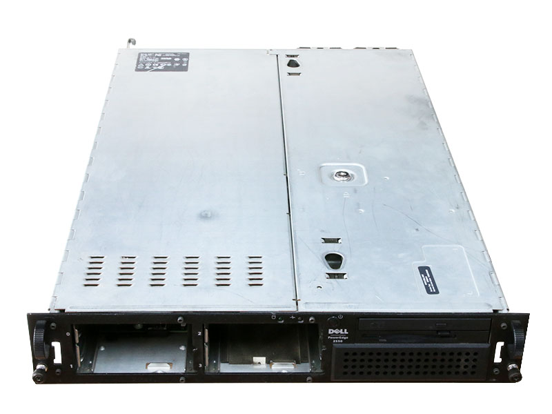 PowerEdge 2550 DELL Pentium III 933MHz *2/512MB/HDD非搭載/CD-ROMドライブ/電源ユニット *2/フロントパネル欠品【中古】