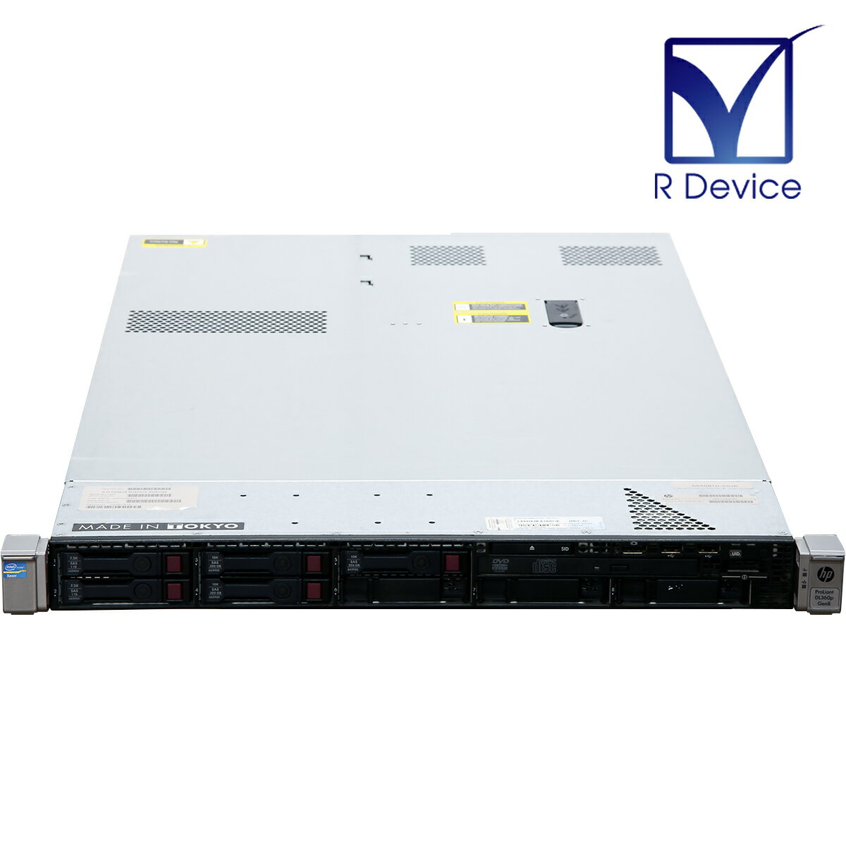 ProLiant DL360p Gen8 654081-B21 Hewlett-Packard Company Xeon Processor E5-2620 *1/8.0GB/1.0TB *2/300.0GB *3/Smart Array P420i/電源ユニット *2【中古サーバー】
