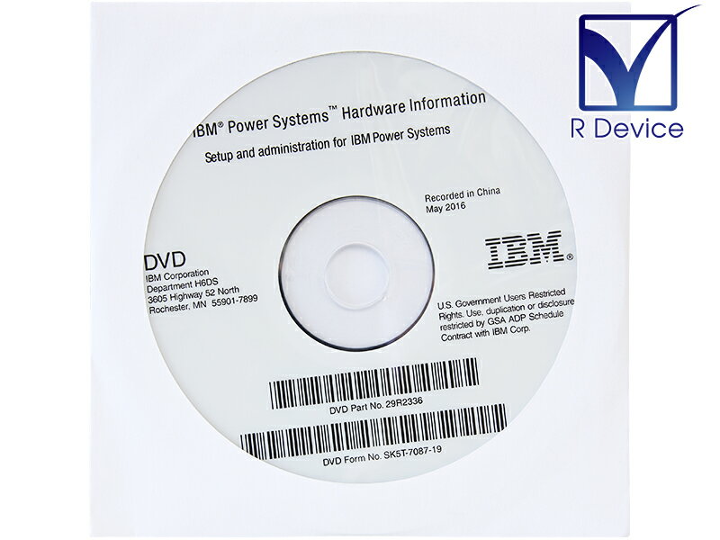 IBM Corporation Power Systems Hardware Information DVD-ROM 29R2336 SK5T-7087-19 この商品は、未開封品, 未使用品 です。 パッケージに、擦りキズ 等の使用感があります。 メーカー International Business Machines Corporation 概要 Power Systems Hardware Information DVD-ROM DVD Part No. 29R2336 DVD Form No. SK5T-7087-19 バージョンリリース - テクノロジーレベル - 媒体 DVD-ROM カテゴリー IBM Power Systems 付属品 DVD-ROM 本体のみです。