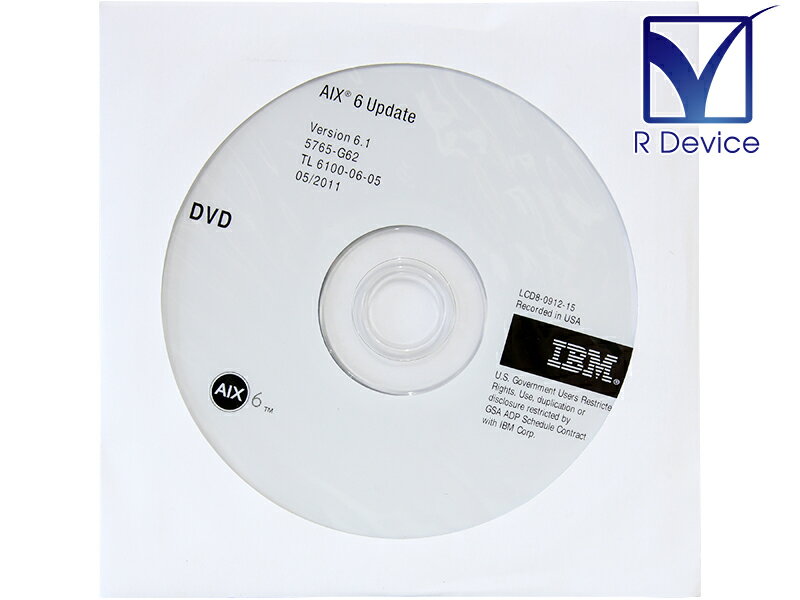 5765-G62 IBM Corporation AIX Standard Edition AIX 6 Update V6.1 DVD-ROM LCD8-0912-15̤ʡ