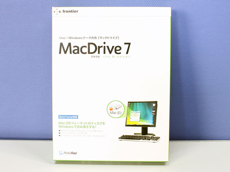 商品の詳細 MacDrive7 e-frontier Win・Macファイル共有ソフト 日本語版 for Windows BootCamp正式サポート CD-ROM版 こちらの商品は、中古品です。 動作環境 Windows Vista/XP SP2以降/Server2003 20MB以上のHDD空き容量 IE6.0以降 インターネット接続環境 パッケージ内容 インストールCD-ROM クイックガイド ライセンスカード