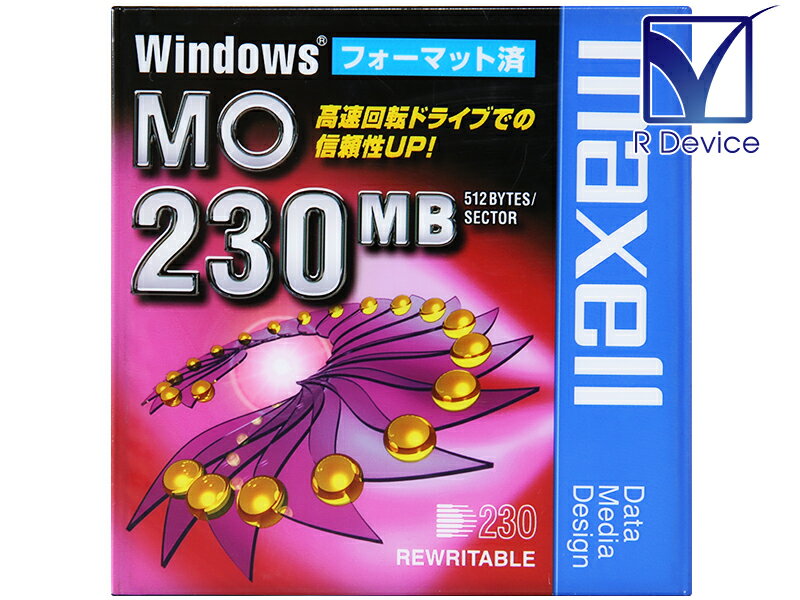 Maxell MA-M230.WIN.B1P 230 MB 3.5型 光磁気ディスク 3.5型 MO Windowsフォーマット 230MB 1枚入りです。 この商品は、未開封/未使用品です。 Windows 対応 フォーマット済 長期在庫品につき、外装に色あせ、痛み 等があります。 今までの販売実績によると問題ありませんが、品質に関しては無保証とさせていただきます。 メーカー 日立マクセル株式会社 (Hitachi Maxell, Ltd.) 型番 MA-M230.WIN.B1P JANコード 4902580318451 商品単位 1 枚 (販売単位: 1) 品名 3.5" 光磁気ディスク (MOディスク) 記憶容量 230 MB (アンフォーマット時) セクタサイズ 512 Bytes 論理フォーマット 有 状態 長期在庫品につき、外装に色あせ、痛み 等があります。