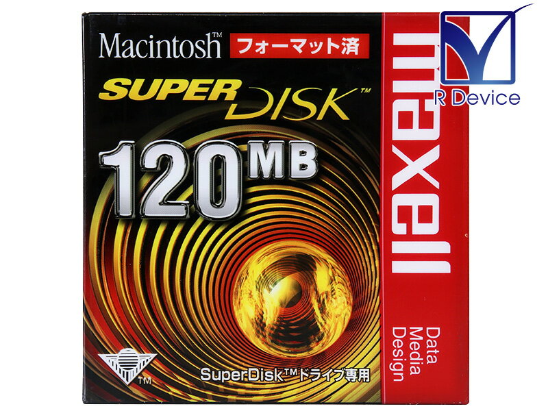 Maxell SD120.MAC.B1P 3.5インチ 120 MB SuperDisk Macintosh フォーマット済 1枚 本ディスクは、SuperDisk ドライブ 専用記憶媒体 です。 この商品は、未開封/未使用品です。 長期在庫品につき、外装に色あせ、痛みがあります。 今までの販売実績によると問題ありませんが、品質に関しては無保証とさせていただきます。 メーカー Maxell, Ltd., (日立マクセル 株式会社) 型番 SD120.MAC.B1P JANコード 4902580317874 品名 3.5型 フロッピーディスク タイプ SuperDisk フォーマットの有無 有 記憶容量 120 MB (フォーマット時) 枚数 1 枚パック 状態 長期在庫品につき、外装に色あせ、痛みがあります。