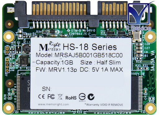 MRSAJ5B001GB518C00 Memoright Memoritech 1.0GB HS-18 Serial ATA 産業用 SSD【中古】 MRSAJ5B001GB518C00 Memoright Memoritech 1.0GB HS-18 Serial ATA 産業用 SSD【中古】