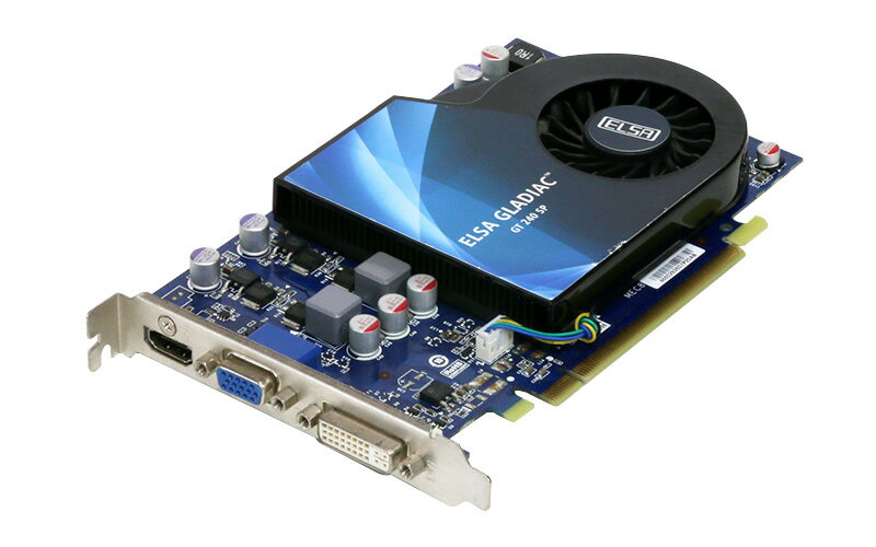 楽天アールデバイスELSA GeForce GT240 512MB HDMI/VGA/DVI PCI Express x16 GD240-512EBSP【中古】