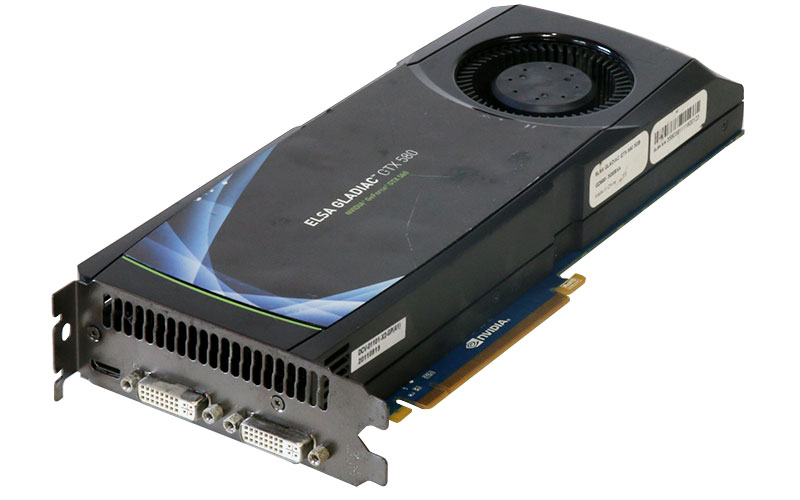 ELSA GeForce GTX 580 3GB mini-HDMI/DVI 2 PCI Express x16 GD580-3GEBXA ES【中古】