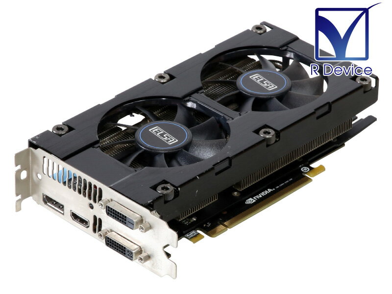 ELSA GeForce GTX 660 Ti 2048MB DVI-I/DVI-D/DisplayPort/HDMI PCI Express 3.0 x16 GD660-2GEBTIA【中古ビデオカード】