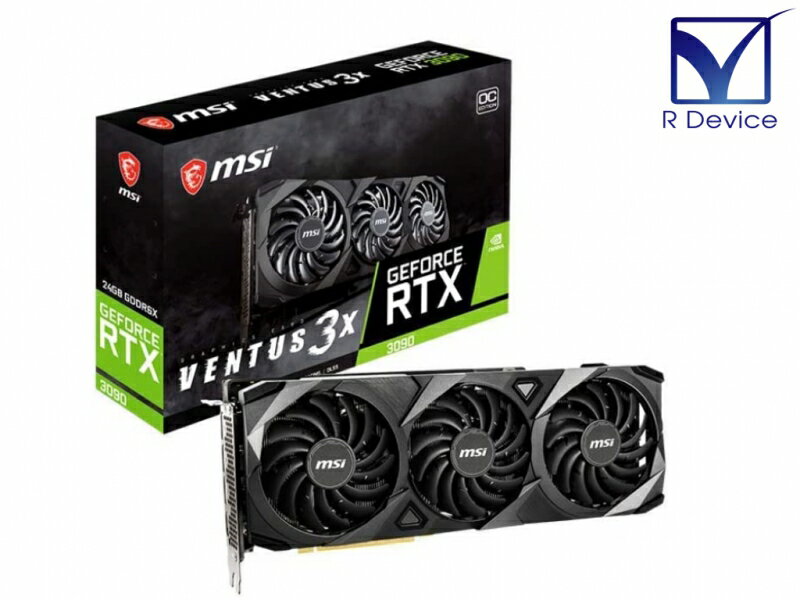 【即納可】MSI GeForce RTX 3090 VENTUS 3X 24G OC グラフィックスボード GDDR5 4GB VD7357 国内正規代理店品【新品】のサムネイル