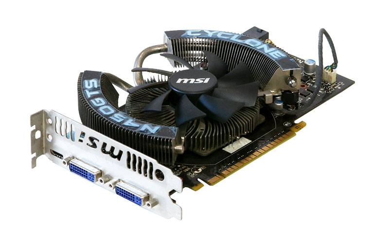 MSI GeForce GTS 450 1GB m HDMI/DVI 2 PCI Express x16 N450GTS Cyclone 1GD5/OC【中古】