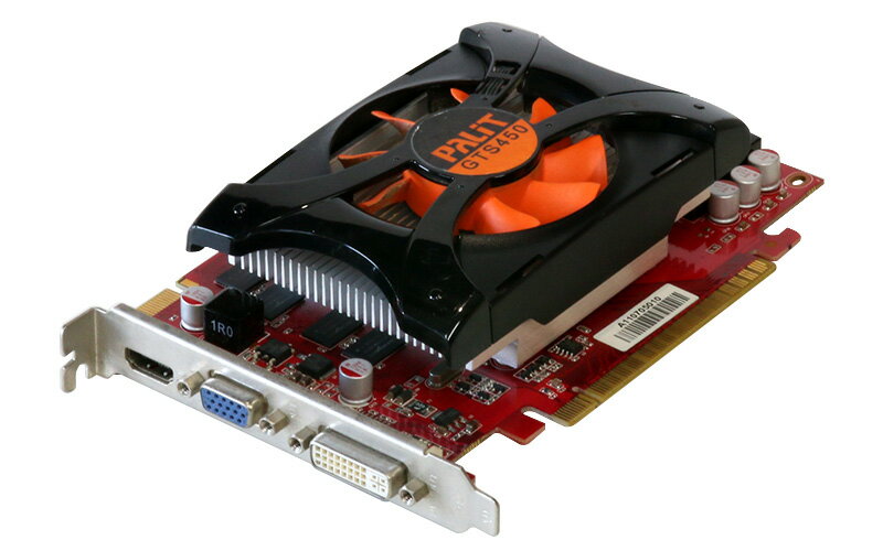 Palit Microsystems GeForce GTS 450 1GB HDMI/VGA/DVI PCI Express x16 NEAS4500HD01-1162F【中古】