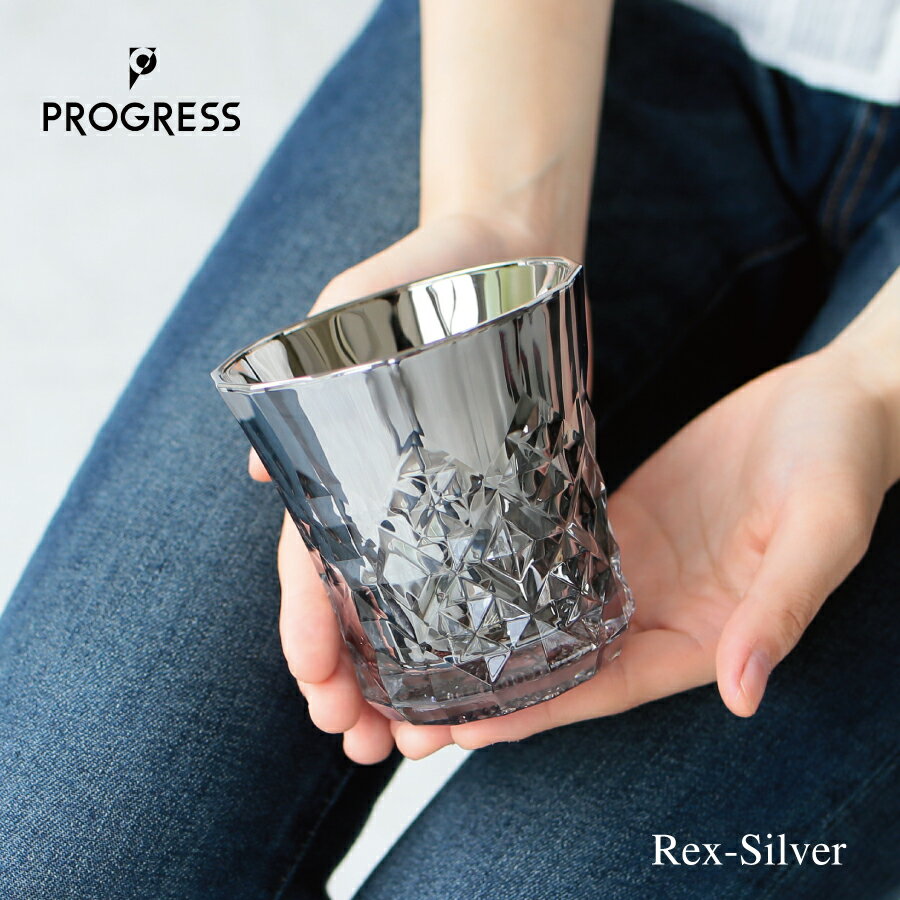 ロックグラス PROGRESS ロックグラス Rex-Silver お酒 グラス プレゼント おしゃれ クリスマス 父の日 プレゼント 実用的 70代 ギフト チタン 日本製 バレンタイン 退職 お餞別 誕生日プレゼント 焼酎 グラス 敬老の日 送料無料