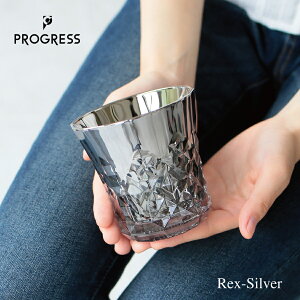 PROGRESS ロックグラス Rex-Silver お酒 グラス プレゼント おしゃれ クリスマス プレゼント 父の日 70代 ギフト チタン 日本製 バレンタイン 退職 お餞別 誕生日プレゼント 焼酎 グラス 敬老の日 送料無料