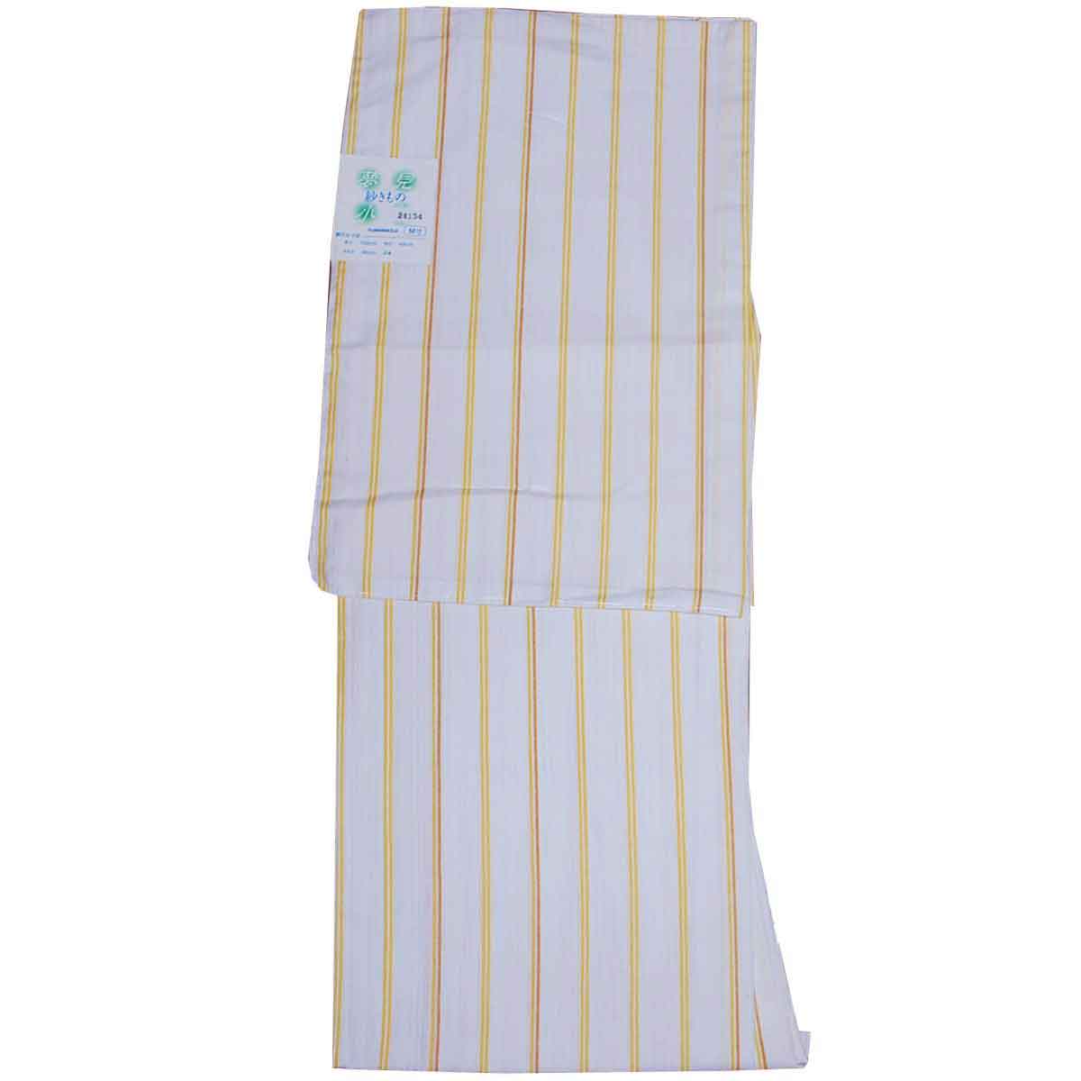 小紋 着物 洗える着物 夏物 紗 お仕立て上がり プレタ着物 Mサイズ 夏 単品 洗える きもの レディース 女性 和服 カジュアル 初心者 習い事 着付け 縞...