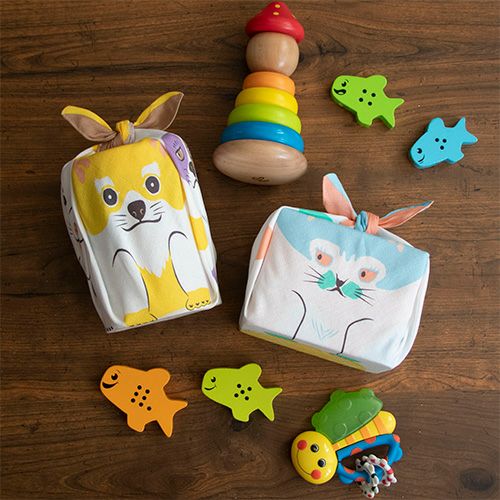 風呂敷 ふろしき どうぶつコチャエ イヌ ネコ 帯付 48cm 小風呂敷 綿100% 小ぶろしき のし袋 お弁当包..