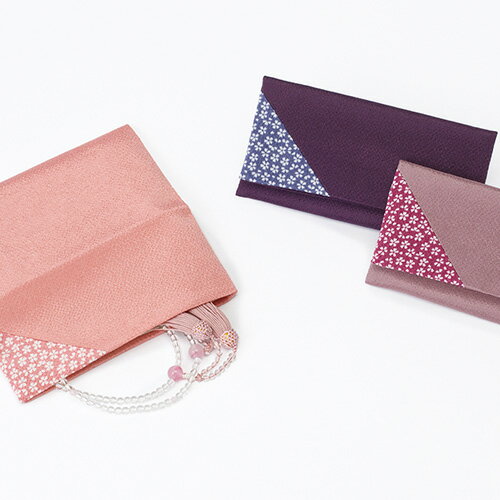 念珠入れ 数珠袋 ちりめん桜小紋 メール便対応 名入れ ギフト