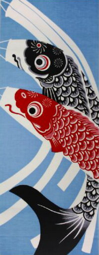 手ぬぐい 手拭い メール便対応 四季彩布 5月 鯉のぼり 日本製（MADE IN JAPAN)端午の節句 こどもの日 こいのぼり 日本手拭い