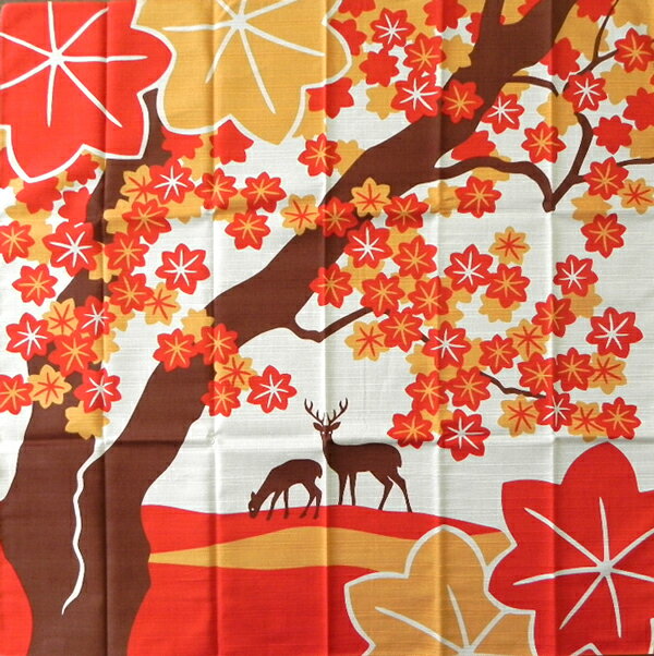 Amazon｜花景色 春夏秋冬の小風呂敷 ((秋)紅葉)｜花景色