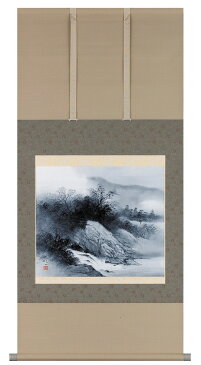 掛け軸専門 掛軸(かけじく)販売 通販店水墨山水(吉井 大起) 年中掛け 水墨画 山水画 風景画 全国掛け軸送料無料 代引手数料無料 20P04JUN15