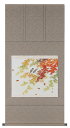 掛け軸専門店 掛軸(かけじく)通販紅葉に雀(出口 華凰)花鳥画 秋用掛軸 うずら 日本画 全国送料無料無料 代引き手数無料 新品掛け軸 専門店 通販