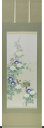 掛け軸 掛軸 朝顔 出口華凰 尺五立(59×190cm) <太巻桐箱収納> 全国送料無料無料 代引き手数無料 夏の掛け軸 季節掛け ギフト 贈答品