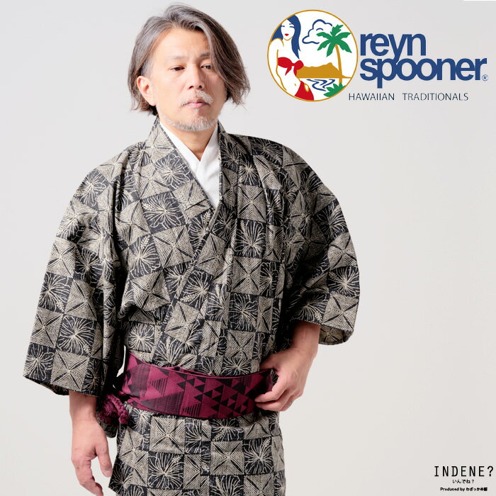 浴衣 ゆかた メンズ浴衣 reyn spooner KAPA GARDEN / 54825172#211 紳士浴衣 M L LLサイズ レインスプーナー 紙ハンガー 紳士用 男性用 SDGs YUKATA