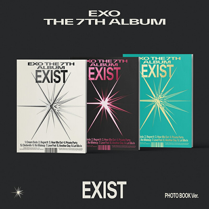 楽天POP SKIN 楽天市場店EXO エクソ EXIST / 7TH FULL ALBUM （Photo Book Ver.） 3種 （ E / X / O Ver.）中選択 【ポスター終了】