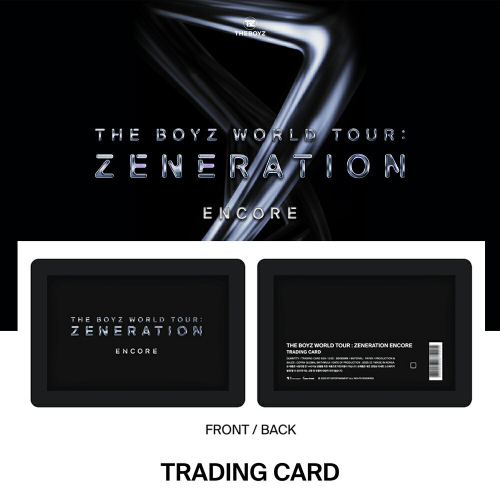  THE BOYZ TRADING CARD / THE BOYZ WORLD TOUR : ZENERATION ENCORE MD トレカ ドボイズ THE BOYZ OFFICIAL ザボーイズ PHOTOCARD 公式 贈り物 プレゼント