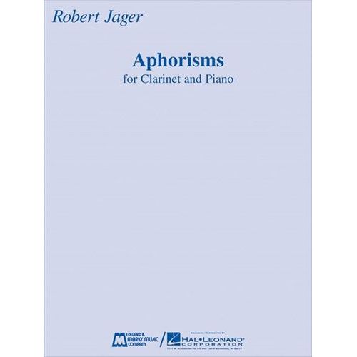 (楽譜) アフォリズムス / 作曲：ロバート・ジェイガー(クラリネット)【※必ずページ内に記載の納期をご確認ください】