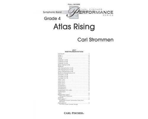 (楽譜) アトラス・ライジング / 作曲：カール・ストロメン (吹奏楽)(フルスコアのみ) 【在庫のない場合はお取り寄せ】
