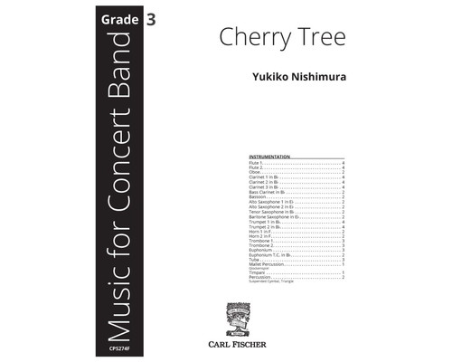 (楽譜) Cherry Tree / 作曲：西邑由記子 (吹奏楽)(スコアのみ) 【※必ずページ内に記載の納期をご確認ください】