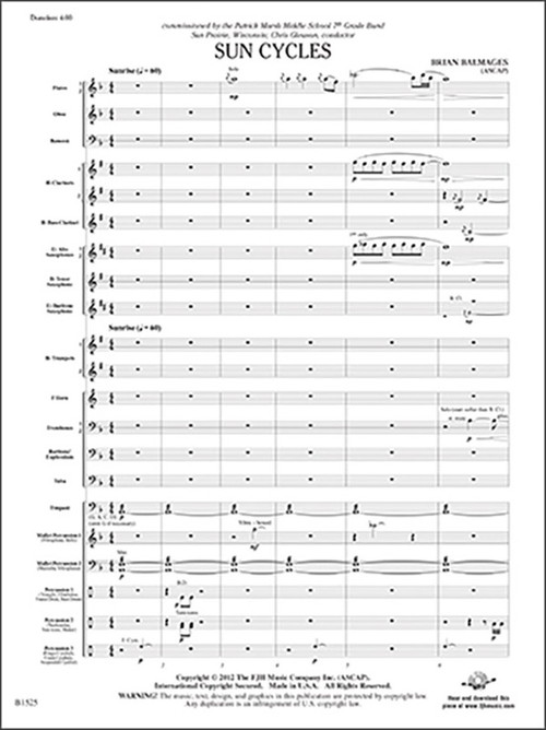 (楽譜) 太陽は巡る / 作曲：ブライアン・バルメイジズ (吹奏楽)(スコア+パート譜セット) 【※必ずページ内に記載の納期をご確認ください】 1