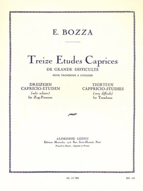 Rakuten - (教本、エチュード) 13の極めて難しい練習奇想曲 / 作曲：ウジェーヌ・ボザ (トロンボーン)【※必ずページ内に記載の納期をご確認ください】